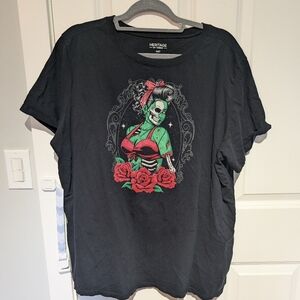 Torrid Heritage zombie girl Black Knit Top 2x